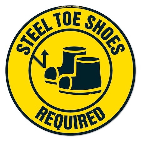 Steel Toe Shoes Required 16in Non-Slip Floor Marker, 3PK